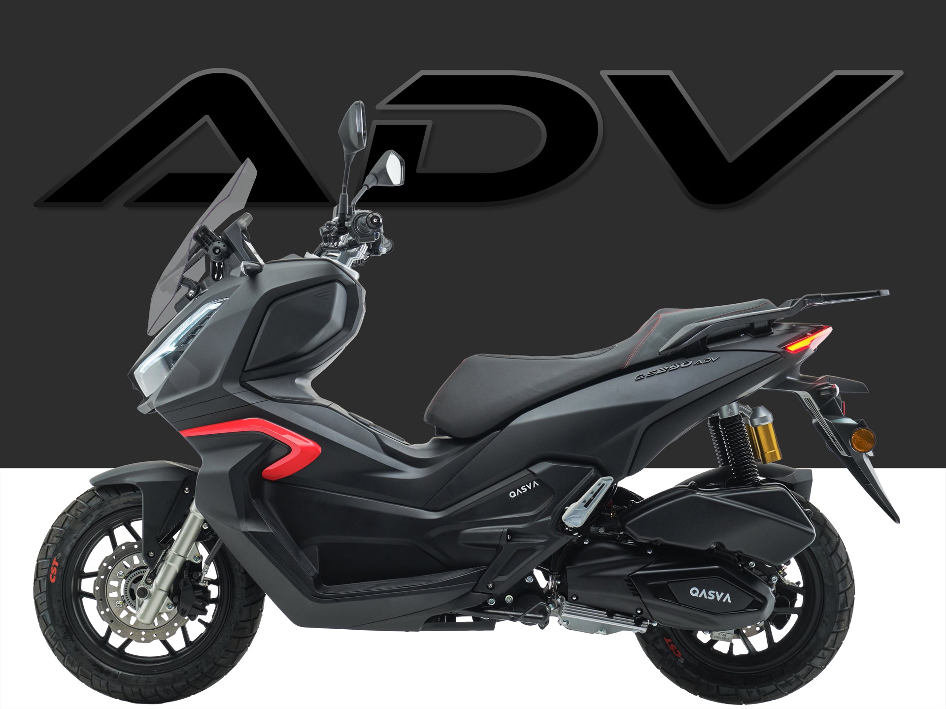 Burnout ADV 125 ccm Matt-Schwarz — Hero-Aufnahme.